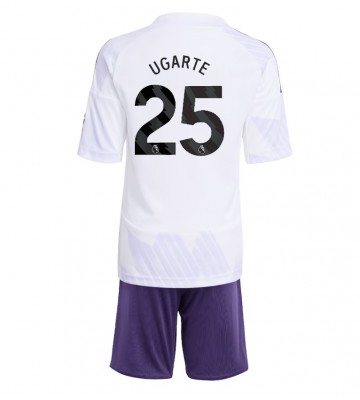 Manchester United Manuel Ugarte #25 Replica Away Stadium Kit for Kids 2025-26 Short Sleeve (+ pants)